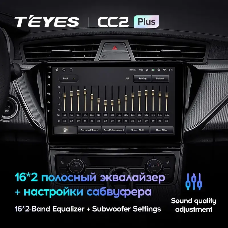 Комплект магнитолы TEYES CC2 Plus 10.2" для Geely GS I 2016-2023