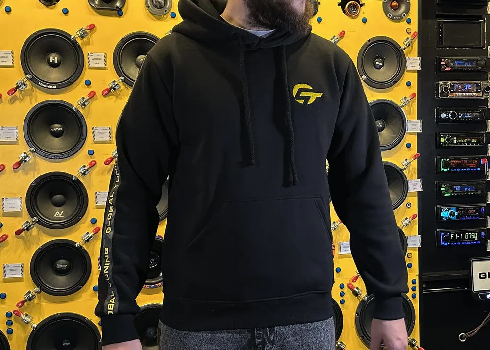 Худи Global Tuning XXXL с желтыми лампасами - фото Худи Global Tuning XXXL с желтыми лампасами - фото