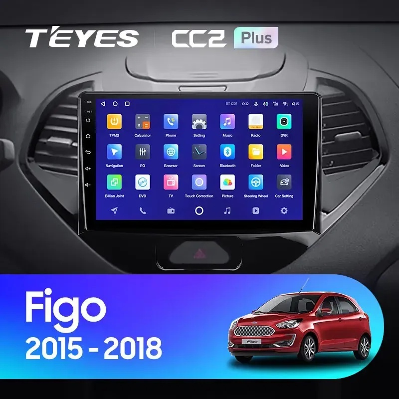 Комплект магнитолы TEYES CC2 Plus 9.0" для Ford Figo 2015-2018