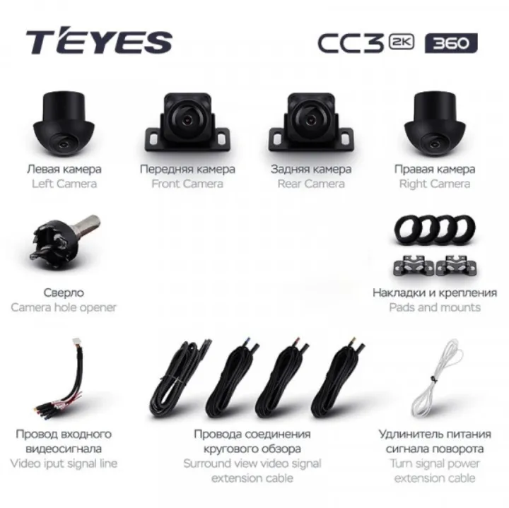 Камера кругового обзора Teyes 3D 360 720P - фото