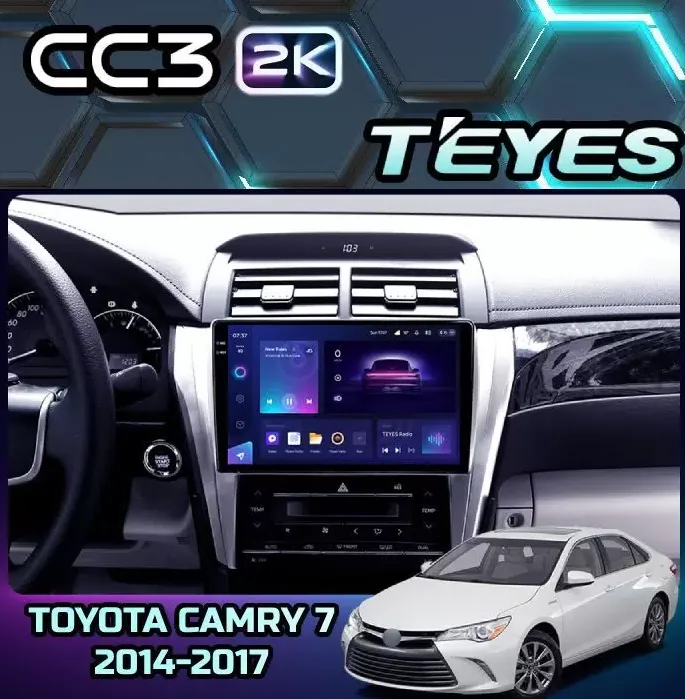 ШГУ Teyes CC3 2K 6/128 Toyota Camry 7 XV 55 2014-2017 10.2" - фото