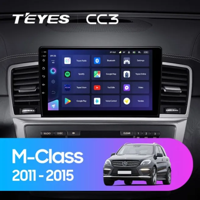 ШГУ Teyes CC3 3/32 Mercedes Benz M-Class W166 ML 2011-2015 - фото