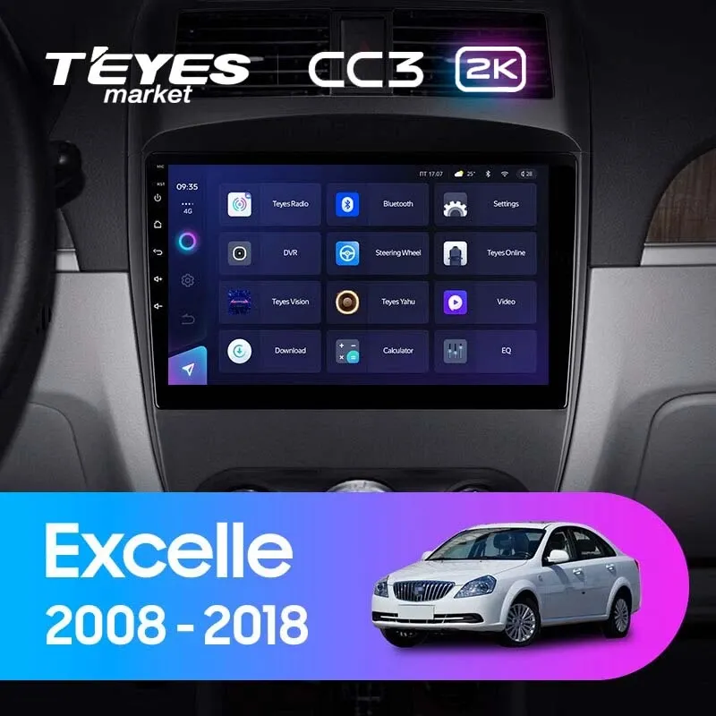 Комплект магнитолы TEYES CC3 2K 10.36" для Buick Excelle III 2015-2017