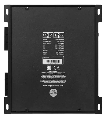 Усилитель 1-канальный EDGE EDB500.1-E9 - фото