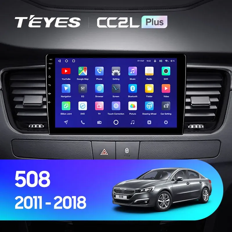 Комплект магнитолы TEYES CC2 Plus 9.0" для Peugeot 508 I 2011-2018