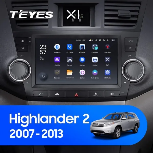 ШГУ Teyes X1 Toyota Highlander 2 XU40 2007-2013 F2 - фото
