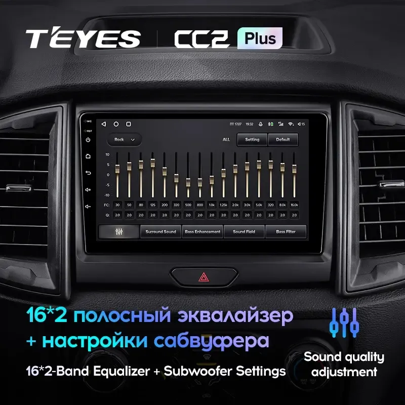 Комплект магнитолы TEYES CC2 Plus 9.0" для Ford Ranger