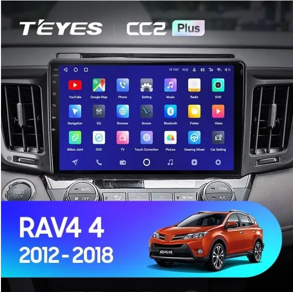 ШГУ Teyes CC2 Plus 4/64 GB Toyota RAV4 4 XA40 2012-2018 - фото