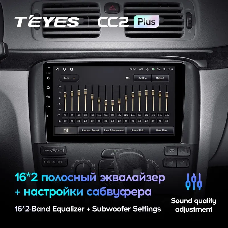 Комплект магнитолы TEYES CC2 Plus 9.0" для Volvo S80 I 1998-2006
