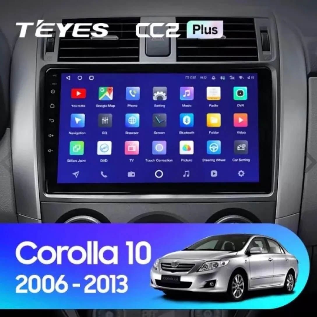 ШГУ Teyes CC2 Plus 3/32 GB Toyota Corolla E140 E150 2006-2013 - фото