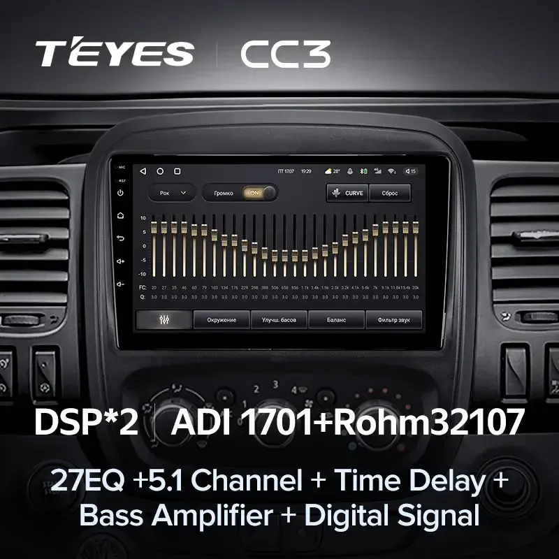 Комплект магнитолы TEYES CC3L 9.0" для Renault Trafic