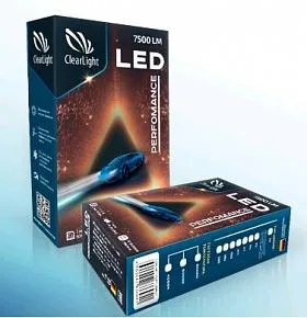 Лампа LED Clearlight Performance H8/H9/H11 7500 lm (1 шт) 6000K - фото