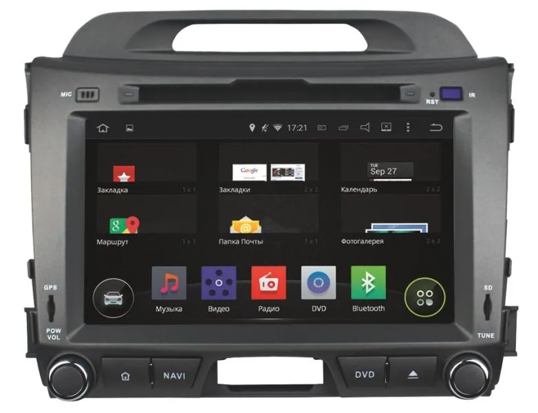 ШГУ INCAR AHR-1881 Kia Sportege 10+ DVD 2din  BT+TV Secam+NAVI,Android - фото