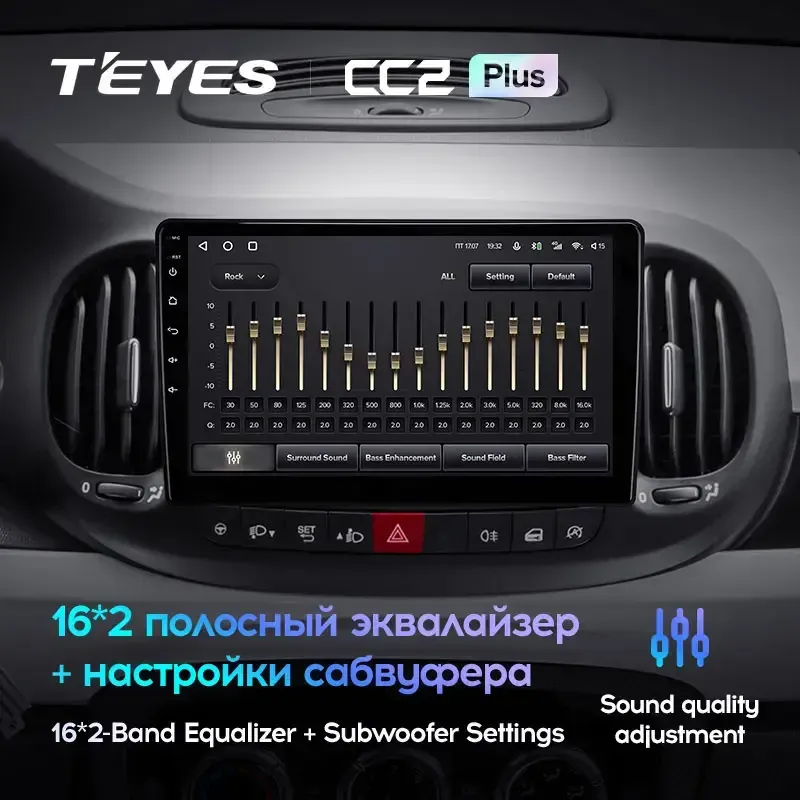 Комплект магнитолы TEYES CC2 Plus 10.2" для FIAT 500L I 2012-2017