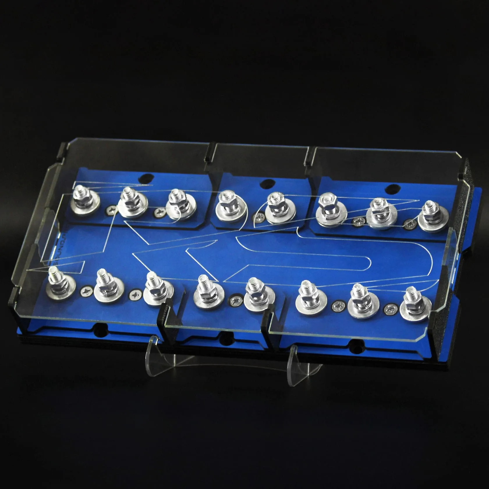 Дистрибьютор питания Global Tuning 8-канальный синий - фото