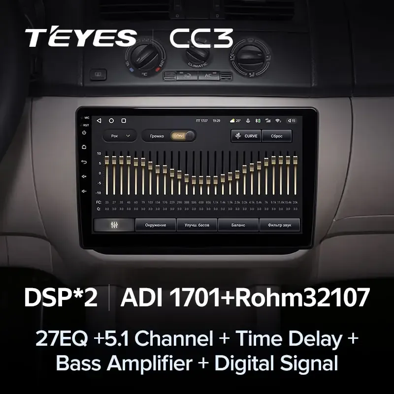 Комплект магнитолы TEYES CC3L 10.2" для Skoda Fabia