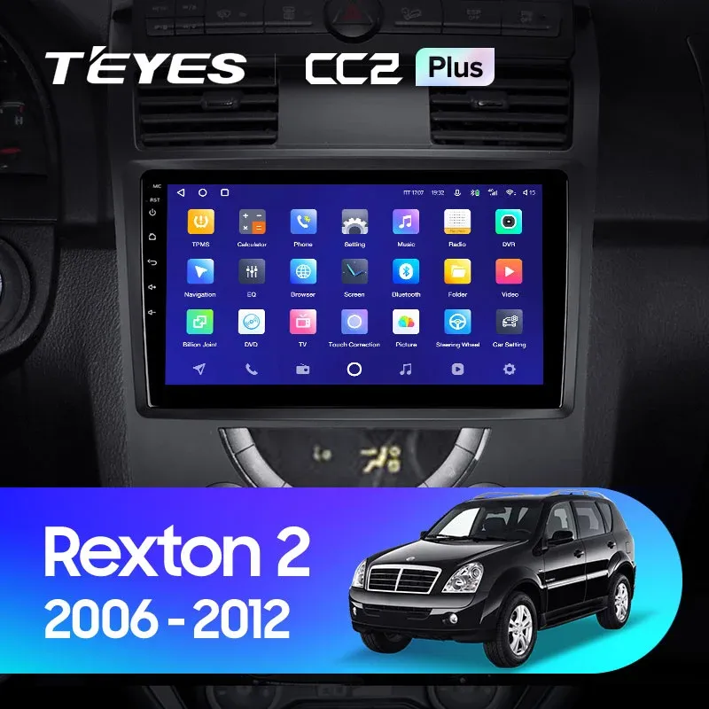 Комплект магнитолы TEYES CC2 Plus 10.2" для SsangYong Rexton II 2006-2012