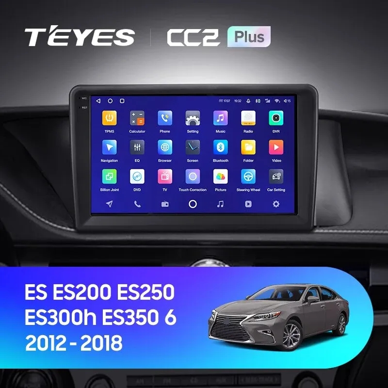 Комплект магнитолы TEYES CC2 Plus 9.0" для Lexus ES XV60 2012-2018