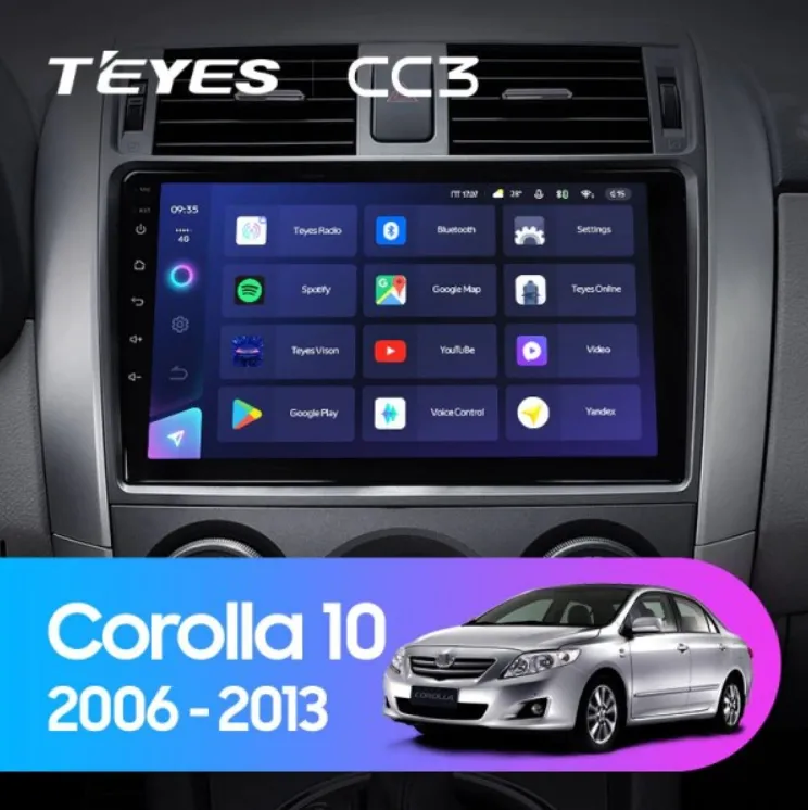 ШГУ Teyes CC3 4/32 GB Toyota Corolla 150 2006-2013 - фото