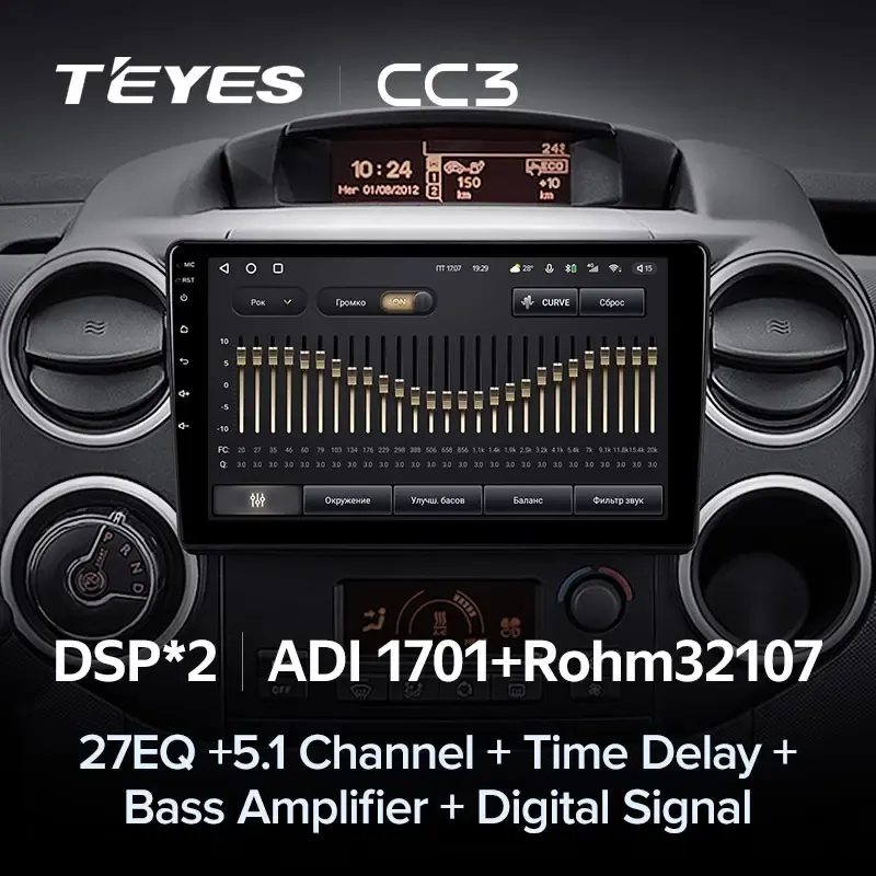 Комплект магнитолы TEYES CC3L 9.0" для Citroen Berlingo