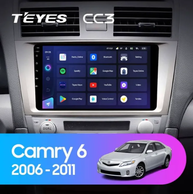 ГУ Teyes CC3 3/32 Toyota Camry 6 XV 40 2006-2011 9" - фото