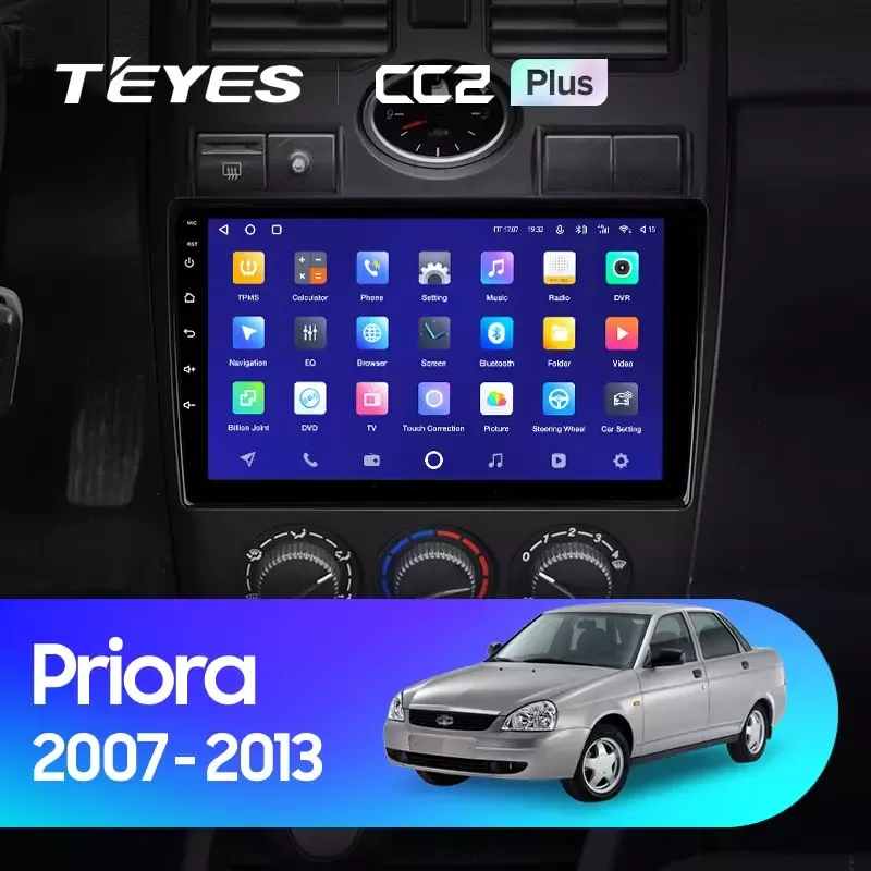 Комплект магнитолы TEYES CC2 Plus 9.0" для ВАЗ (LADA) Priora I 2007-2013