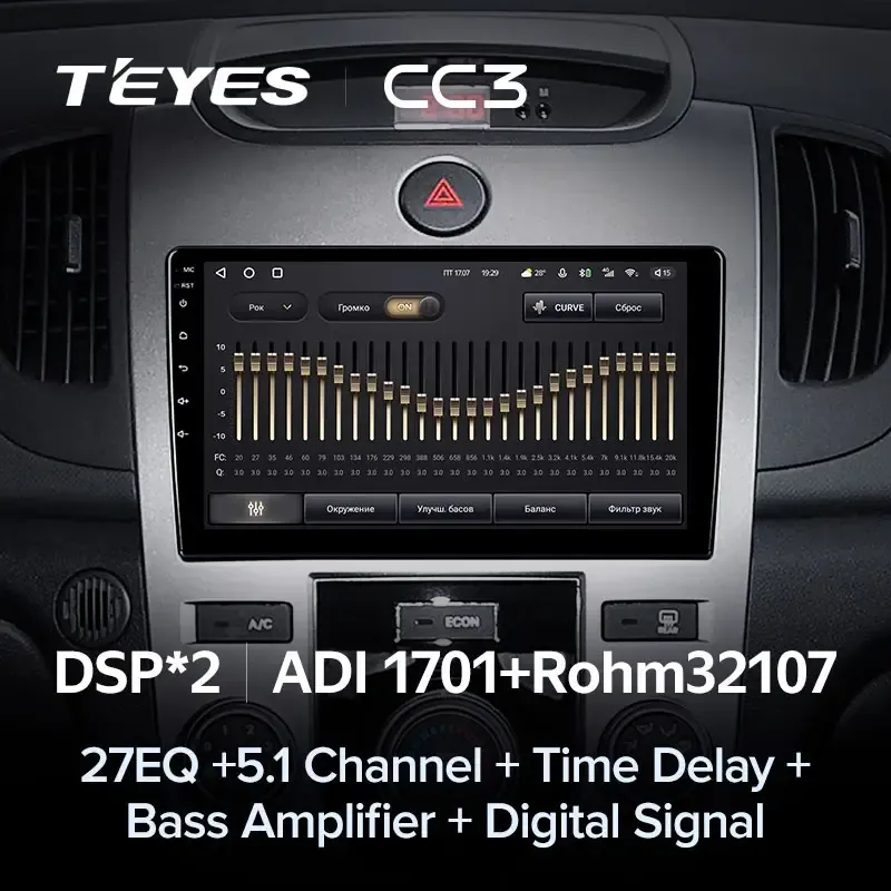 Комплект магнитолы TEYES CC3L 9.0" для Kia Cerato