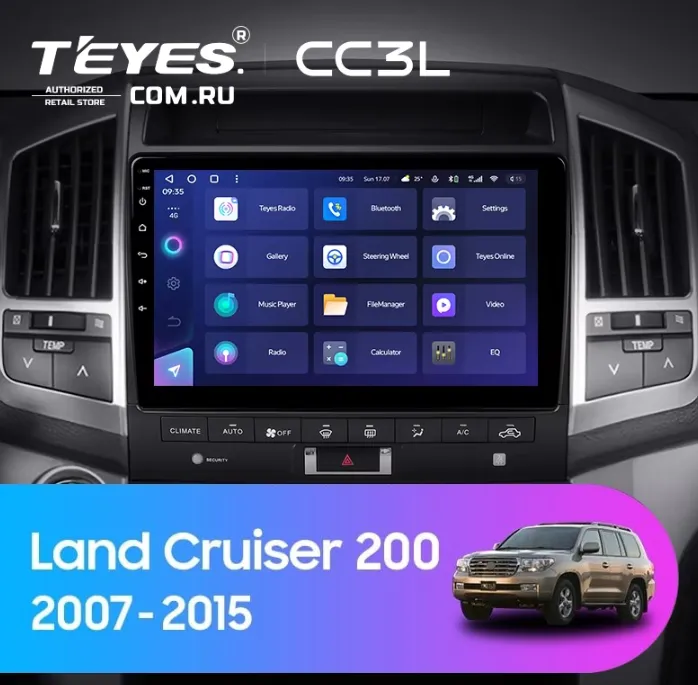 ШГУ Teyes CC3L 4/64 GB Toyota Land Cruiser 11 LC 200 2007-2015, 10.2" - фото
