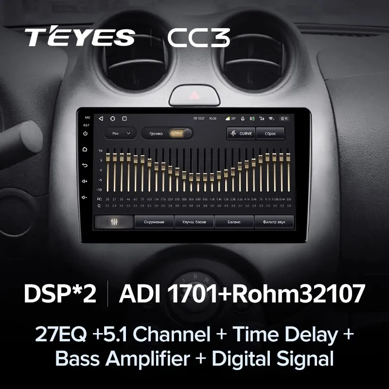 Комплект магнитолы TEYES CC3L 9.0" для Nissan March