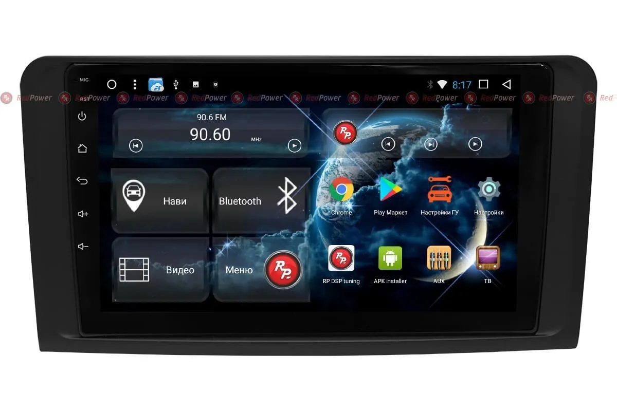 Автомагнитола RedPower 51168 R IPS DSP Mercedes-Benz ML-GL (2006-2012) черный глянец - фото