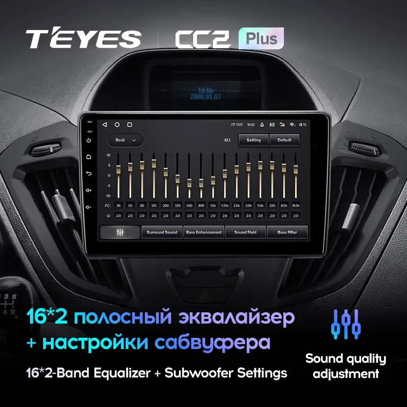 Комплект магнитолы TEYES CC2 Plus 9.0" для Ford Tourneo Custom