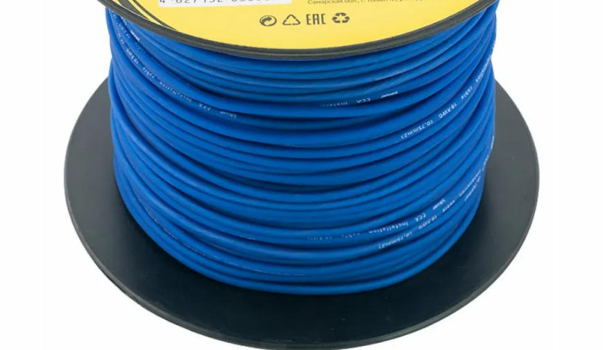 Монтажный кабель РM 0,75  син. TITAN В - фото