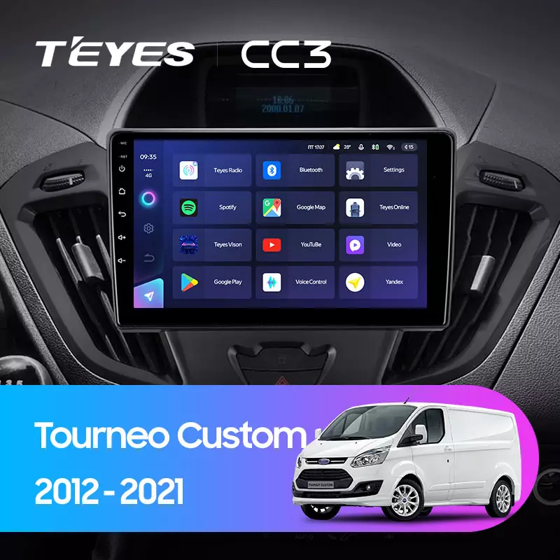 Комплект магнитолы TEYES CC3 9.0" для Ford Tourneo Custom I 2012-2023