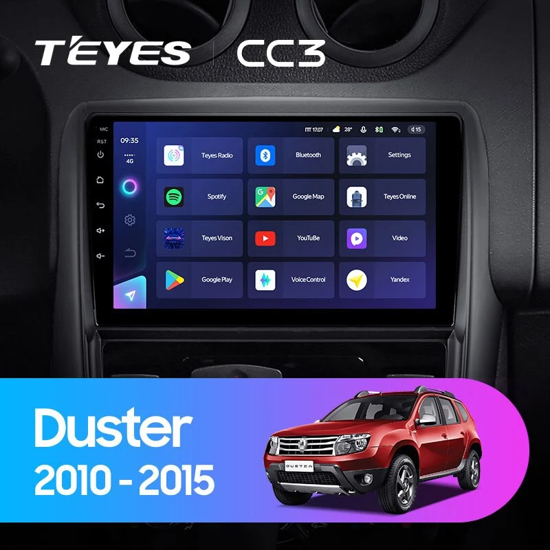 Комплект магнитолы TEYES CC3 9.0" для Renault Duster I 2010-2015