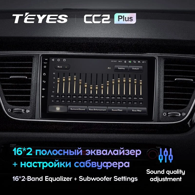 Комплект магнитолы TEYES CC2 Plus 9.0" для Kia Carnival III 2014-2021