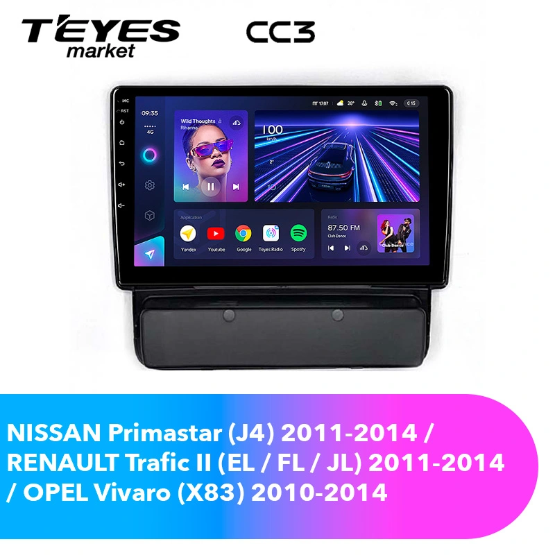 Комплект магнитолы TEYES CC3 10.2" для Renault Trafic 2011-2014
