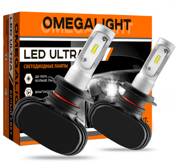 Лампа LED Omegalight Ultra H7 2500Lm (1шт) - фото