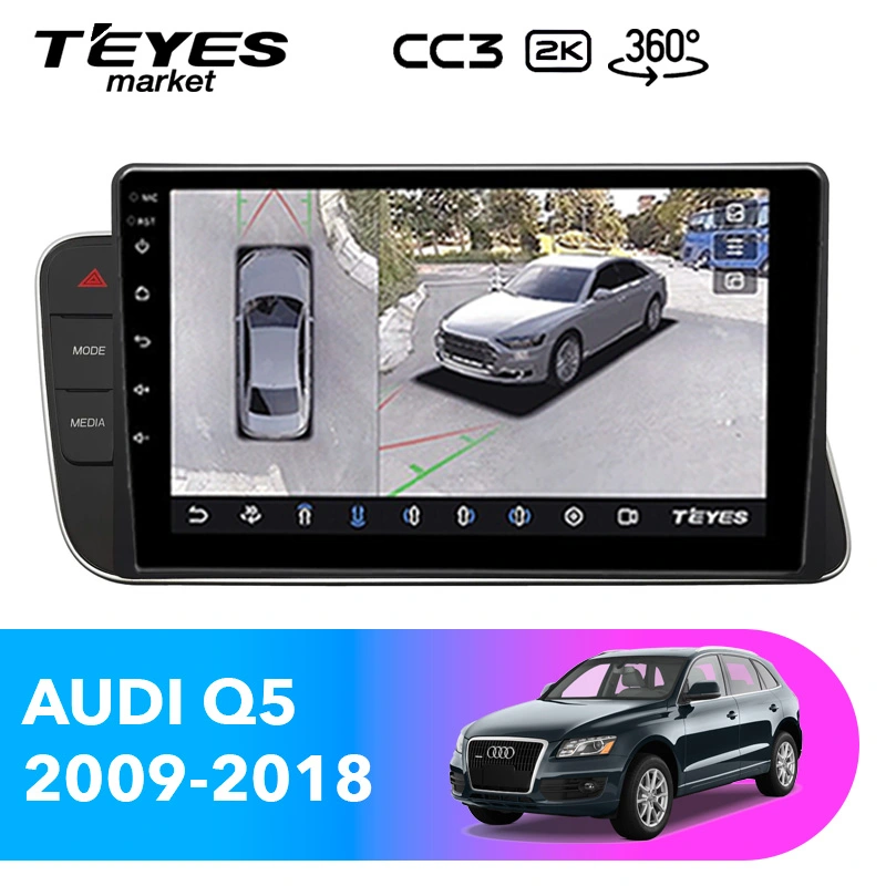 Магнитола CC3 2K 360 9.5" для Audi Q5 I 2008-2017