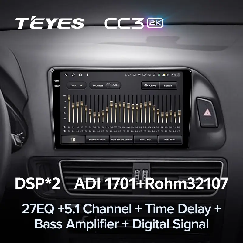 Комплект магнитолы TEYES CC3 2K 9.5" для Audi Q5