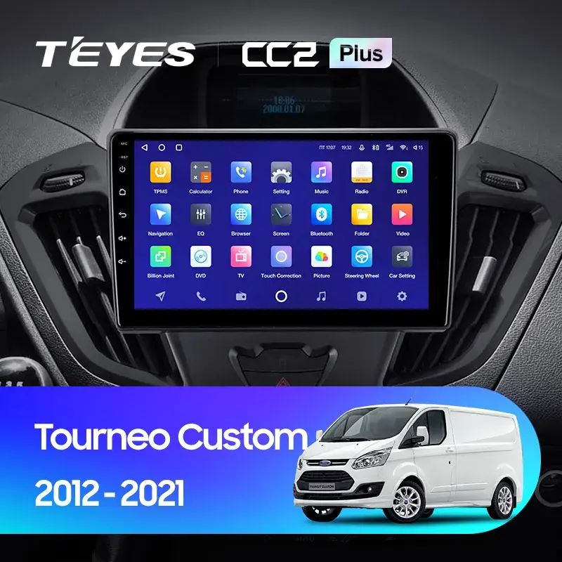 Комплект магнитолы TEYES CC2 Plus 9.0" для Ford Tourneo Custom