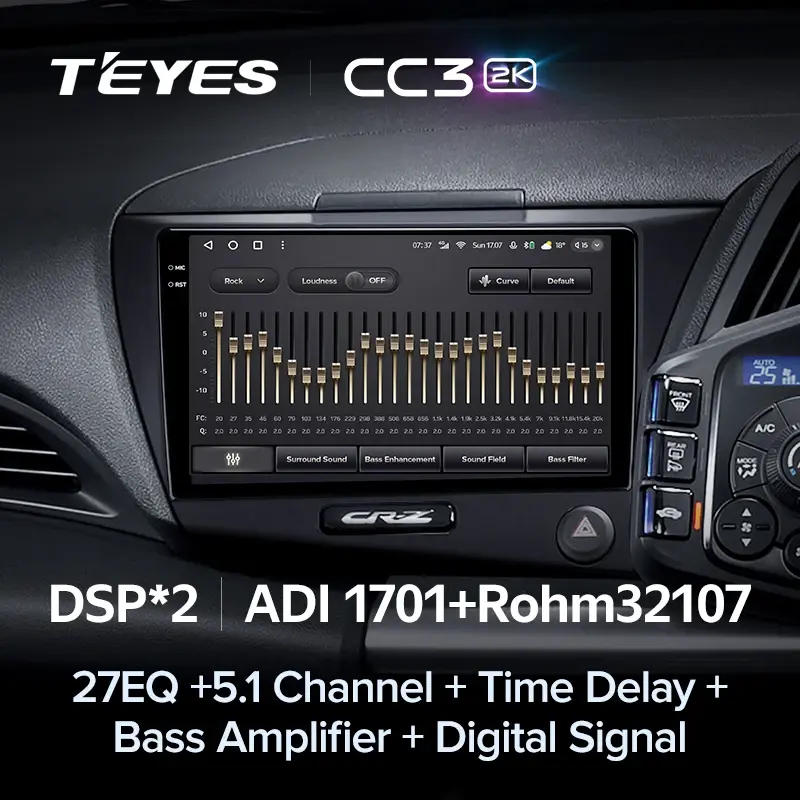 Комплект магнитолы TEYES CC3 2K 9.5" для Honda CR-Z I 2010-2016