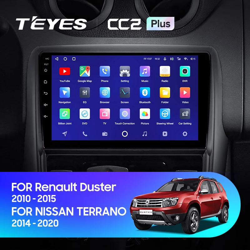 Комплект магнитолы TEYES CC2 Plus 9.0" для Renault Duster I 2010-2015