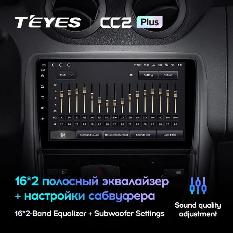 Комплект магнитолы TEYES CC2 Plus 9.0" для Renault Duster I 2010-2015