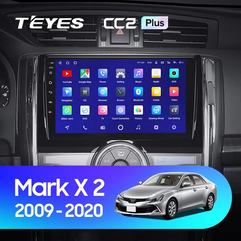 Комплект магнитолы TEYES CC2 Plus 9.0" для Toyota Mark X II 2009-2019