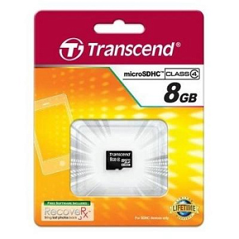 Карта памяти MicroSDHC Transcend 8GB