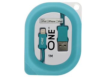 Провод ONE бирюзового цвета для Apple (USB/Lightning)